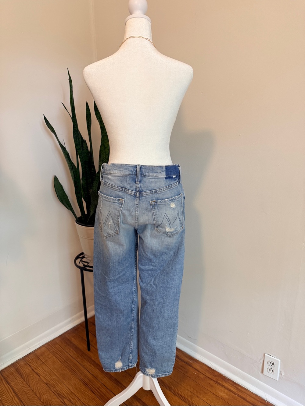 MOTHER Tomcat Straight-Leg Distressed Jeans (Size 29 - runs small) - Picture 3 of 16
